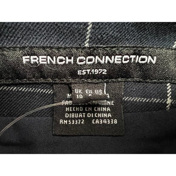 FRENCH CONNECTION SKIRT WOMENS SIZE 6 WINDOW PANE CHECK MINI NAVY NEW - Picture 3 of 13
